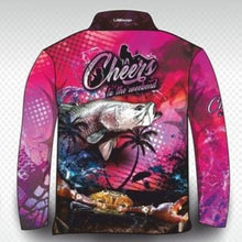 ★Pre-Order★ Fishing | Cheers to the Weekend Pink Shirt Z and TEE camping FISH DESIGNS fishing LJM men Preorder quick dry spo-default spo-disabled sun sun shirt sun shirts sunsafe uv WOMEN'S DESIGNS womens