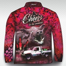 ★Pre-Order★ Hunting | Cheers to the Weekend Pink Hunting Shirt Z and TEE camping cruiser dog fishing landcruiser LJM pig Preorder quick dry spo-default spo-disabled sun sun shirt sun shirts sunsafe uv Women Women's Fishing womens