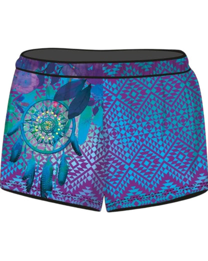 ★Pre-Order★ Rugby Shorts | Aztec Dreamcatcher Purple Z and TEE camping FISHING quick dry spo-default spo-disabled sun sunsafe SWIMMING uv Women WOMEN'S DESIGNS Women's Fishing womens z&tee