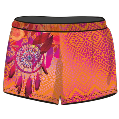 ★Pre-Order★ Rugby Shorts | Aztec Dreamcatcher Peach Z and TEE camping FISHING quick dry spo-default spo-disabled sun sunsafe SWIMMING uv Women WOMEN'S DESIGNS Women's Fishing womens z&tee