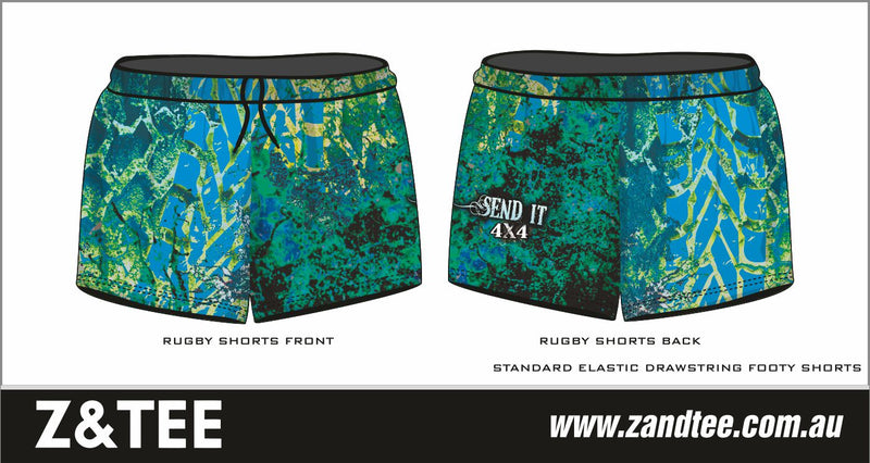 ★Pre-Order★ Rugby Shorts | 4x4 Send It Bush Aqua LJM Designs camping cape york CAPE YORK DESIGNS FISHING in stock LJM quick dry spo-default spo-disabled sun sun shirt sun shirts sunsafe SWIMMING uv Women WOMEN'S DESIGNS Women's Fishing womens z&tee