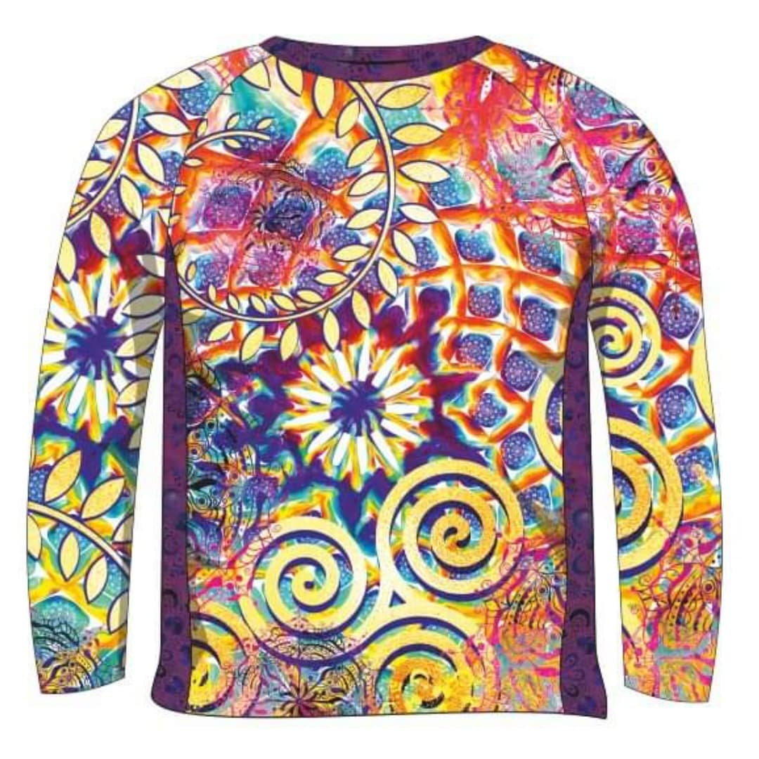 Mandala | Celestial Raglan Performance Shirt Z and TEE boxingday BUY2SHIRTS camping cowgirl FISHING GIRL Girl's Fishing Girls in stock Last Chance lastchance LJM MANDALA PATTERN AND PLAIN DESIGNS quick dry spo-default spo-disabled sun sun shirt sun shirts sunsafe SWIMMING uv Women Women's Fishing Women's Fishing Shirt womens z&tee