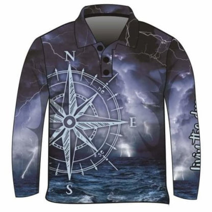 Compass | Livin the Dream Storm Shirt - In Stock Z and TEE camping DAD FATHER'S DAY FISHING in stock LJM MATCHING men MEN'S DESIGNS mens MEN’S DESIGNS PATTERN AND PLAIN DESIGNS quick dry spo-default spo-disabled sun sun shirt sun shirts sunsafe SWIMMING uv z&tee