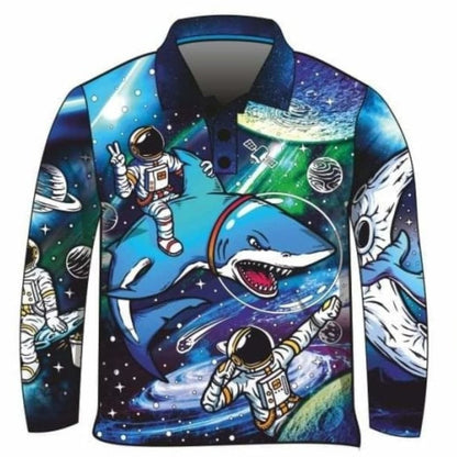 Pre-Order Kid's | Astronaut in the Ocean, Blue UV Protection Shirt Z and TEE boy boys BOYS DESIGNS camping fishing kid Kid's Fishing Kid's Fishing Apparel Kid's Fishing Shirt Kid's Uv Rated Shirts KIDS KIDS ALL kids design KIDS DESIGNS Kids UV rated shirt LJM men Preorder quick dry spo-default spo-disabled sun sun shirt sun shirts sunsafe uv