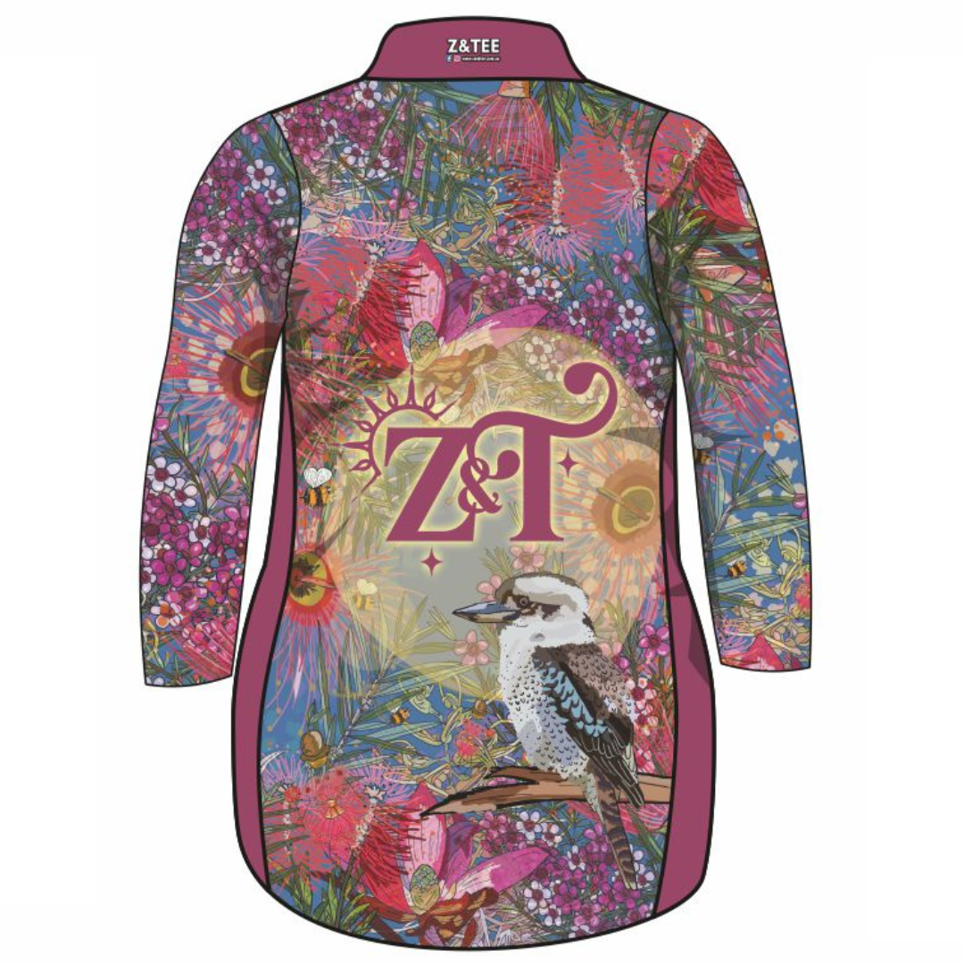 ★Pre-Order★ Australian Birds Kookaburra Lifestyle Dress Long or Short Sleeve Z and TEE girls MANDALA WOMEN'S DESIGNS womens