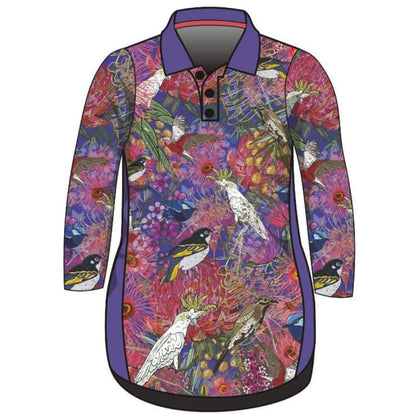 Australian | Birds and Blooms Lifestyle Dress Z and TEE Aussie Australia Australia Day Australian australian bird australian birds Australiana girls in stock PATTERN AND PLAIN DESIGNS pink purple Women Women's Fishing womens