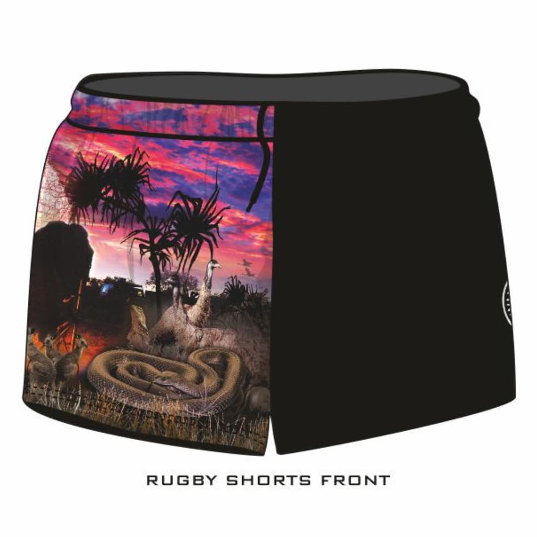 ★Pre-Order★ Rugby Shorts | Australian Camping Pink Adventure Z and TEE camping FISHING quick dry spo-default spo-disabled sun sunsafe SWIMMING uv Women WOMEN'S DESIGNS Women's Fishing womens z&tee