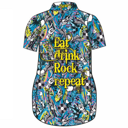 Music | Eat Drink Rock Repeat Blue Dress Z and TEE blue blues festival in stock lastchance PATTERN AND PLAIN DESIGNS TROPICAL DESIGNS