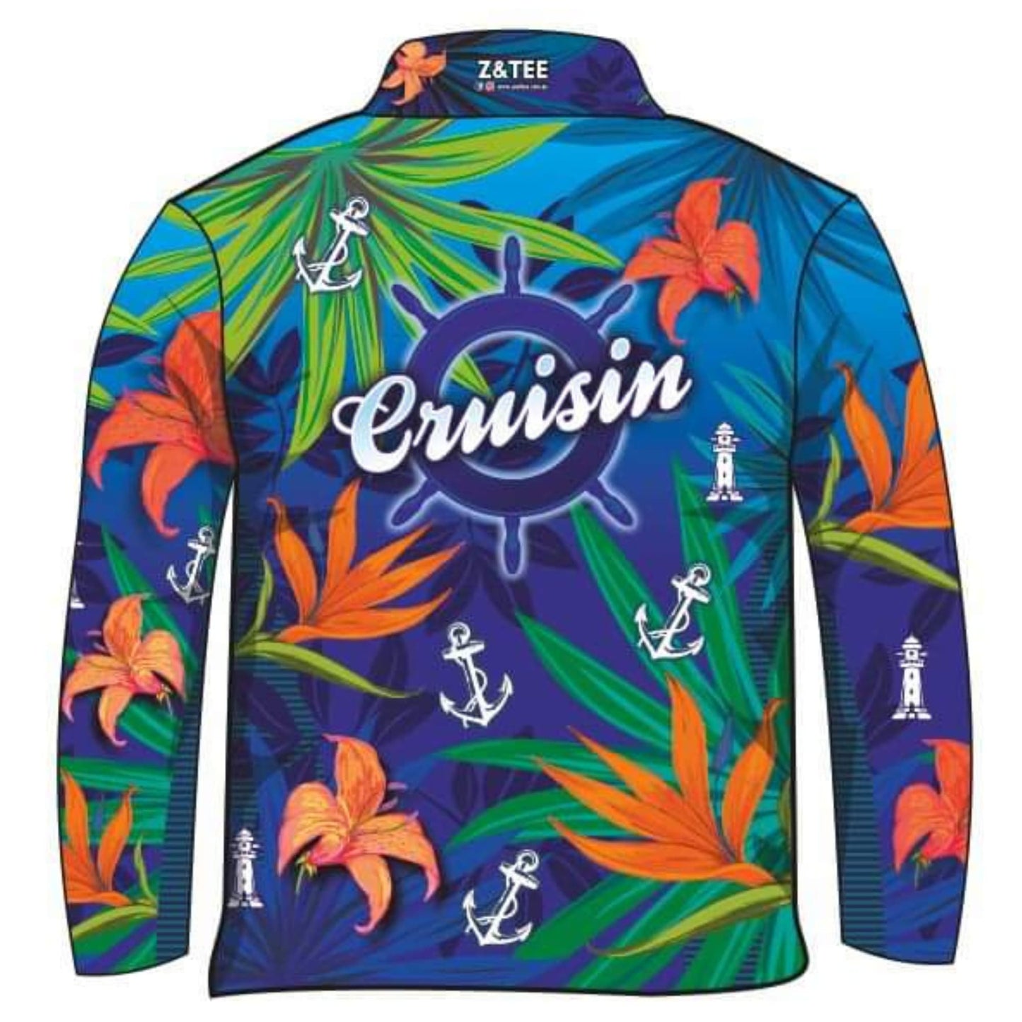 ★Pre-Order★ Cruise | Cruisin Marine Blue Cruise Shirt Z and TEE camping cruise Cruising fishing GROUP HOLIDAY LJM MATCHING men mens Preorder quick dry spo-default spo-disabled sun sun shirt sun shirts sunsafe tropical TROPICAL DESIGNS uv VACATION