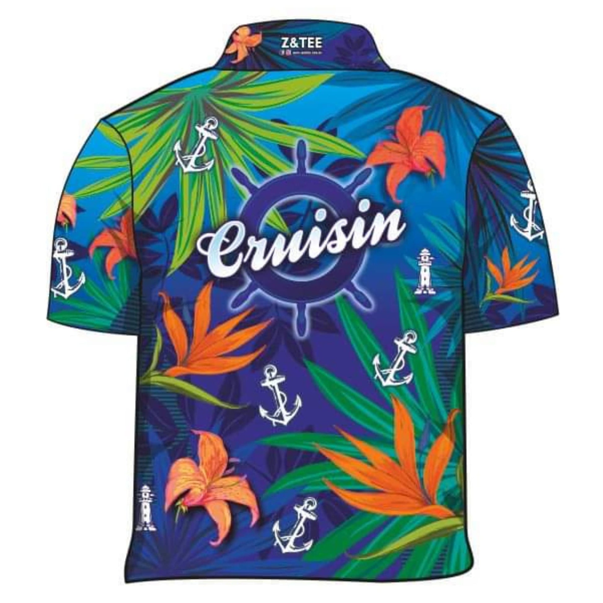 Tropical | Cruisin Blue Tropical Hawaiian Party Cruise Z and TEE 2XL 3XL BUY2SHIRTS Cruise Cruising DAD Floral Flowers Hawaiian Hawiian HIM ALL in stock L Last Chance lastchance LJM M men mens quick dry S Ship spo-default spo-disabled sun sun shirt sun shirts sunsafe Tropical TROPICAL DESIGNS uv XL XS