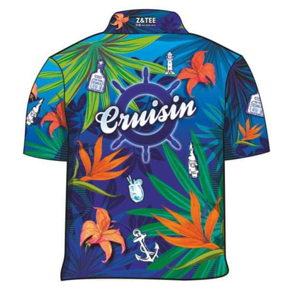 ★Pre-Order★ Cruise | Cruisin Party Blue Cruise Fishing Shirt Z and TEE Australia Australia Day Australian Australiana camping cruise dup-review-publication fishing LJM men mens Preorder quick dry spo-default spo-disabled sun sun shirt sun shirts sunsafe tropical TROPICAL DESIGNS uv