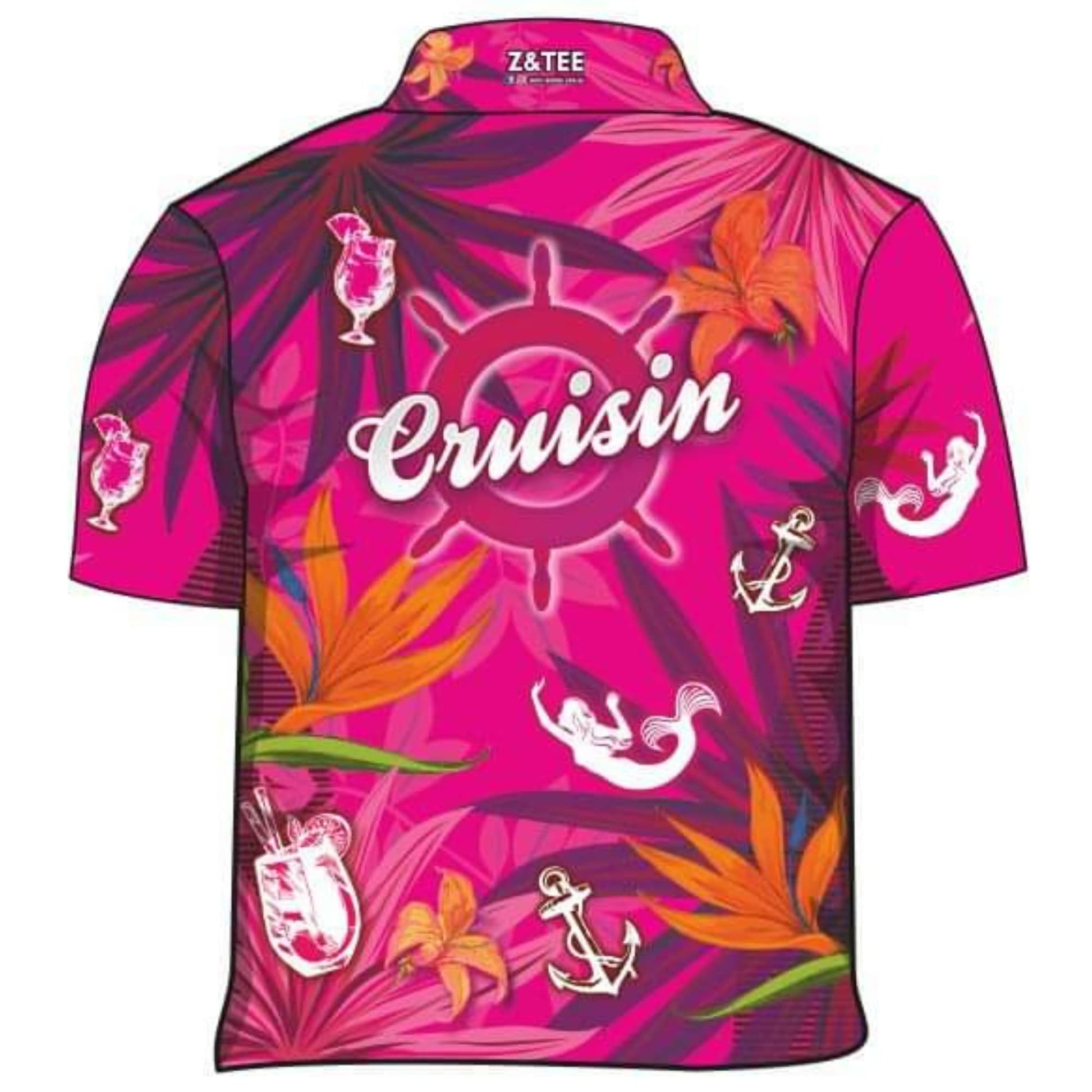 ★Pre-Order★ Cruise | Cruisin Party Pink Cruise Shirt Z and TEE camping cruise dup-review-publication fishing LJM Preorder quick dry spo-default spo-disabled sun sun shirt sun shirts sunsafe tropical TROPICAL DESIGNS uv Women WOMEN'S DESIGNS Women's Fishing Women's Fishing Shirt womens