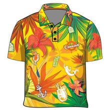 ★Pre-Order★ Cruise | Cruisin Party Yellow Cruise Fishing Shirt Z and TEE Australia Australia Day Australian Australiana camping cruise dup-review-publication fishing LJM men mens Preorder quick dry spo-default spo-disabled sun sun shirt sun shirts sunsafe tropical TROPICAL DESIGNS uv