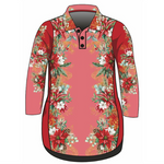 ★Pre-Order★ Floral Red Christmas Dress Long or Short Sleeve Z and TEE christmas girls womens xmas