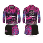 ★Pre-Order★ Rugby Shorts | Girls 4x4 Bush Pink Purple Black LJM Designs camping cape york CAPE YORK DESIGNS FISHING in stock LJM quick dry spo-default spo-disabled sun sun shirt sun shirts sunsafe SWIMMING uv Women WOMEN'S DESIGNS Women's Fishing womens z&tee