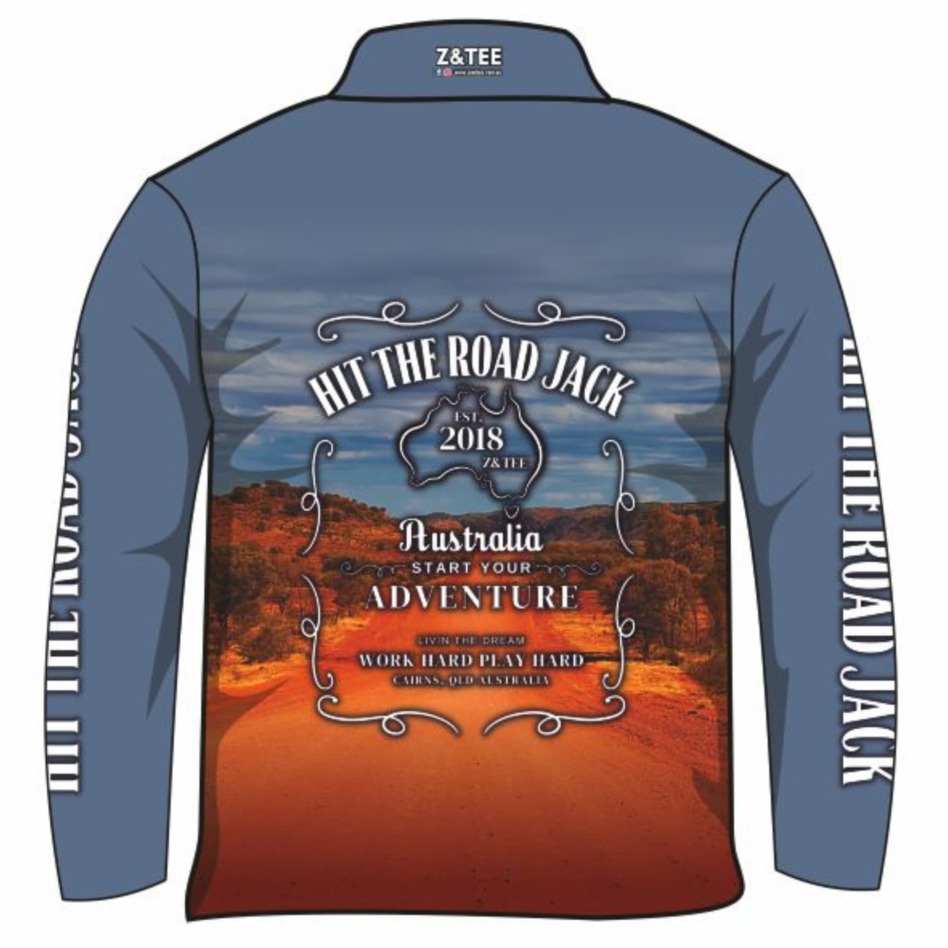 ★Pre-Order★ Australian | Hit the Road Jack Camping Shirt Z and TEE 4x4 Australia Australia Day Australian Australiana camping camping shirt fishing jack daniels LJM men MEN'S DESIGNS mens offroad Preorder quick dry spo-default spo-disabled sun sun shirt sun shirts sunsafe uv