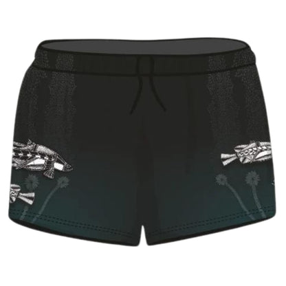 ★Pre-Order★ Rugby Shorts | Indigenous Waterhole Barramundi Black