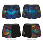 ★Pre-Order★ Rugby Shorts | Kaleidoscope Mandala LJM Designs camping FISHING in stock LJM PATTERN AND PLAIN DESIGNS quick dry spo-default spo-disabled sun sun shirt sun shirts sunsafe SWIMMING uv Women WOMEN'S DESIGNS Women's Fishing womens z&tee