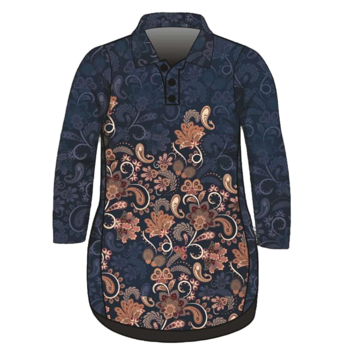 Pre-Order Women's | Navy Paisley UV Protection Lifestyle Dress Z and TEE girls womens