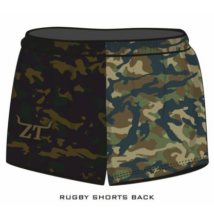 ★Pre-Order★ Rugby Shorts | Camo Commando Khaki Green Z and TEE camping FISHING LJM men MEN'S DESIGNS mens MEN’S DESIGNS quick dry spo-default spo-disabled sun sunsafe SWIMMING uv z&tee