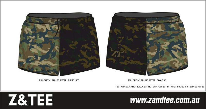 ★Pre-Order★ Rugby Shorts | Camo Commando Khaki Green LJM Designs camping FISHING in stock LJM men MEN'S DESIGNS mens MEN’S DESIGNS quick dry spo-default spo-disabled sun sun shirt sun shirts sunsafe SWIMMING uv z&tee