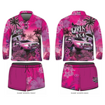 ★Pre-Order★ Rugby Shorts | Girls 4x4 Tropical Pink LJM Designs camping cape york CAPE YORK DESIGNS FISHING in stock LJM quick dry spo-default spo-disabled sun sun shirt sun shirts sunsafe SWIMMING TROPICAL DESIGNS uv Women WOMEN'S DESIGNS Women's Fishing womens z&tee