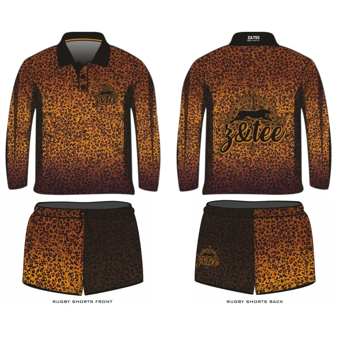 ★Pre-Order★ Rugby Shorts | Wild Side Leopard Print Z and TEE camping FISHING leopard leopard print quick dry spo-default spo-disabled sun sunsafe SWIMMING uv Women WOMEN'S DESIGNS Women's Fishing womens z&tee