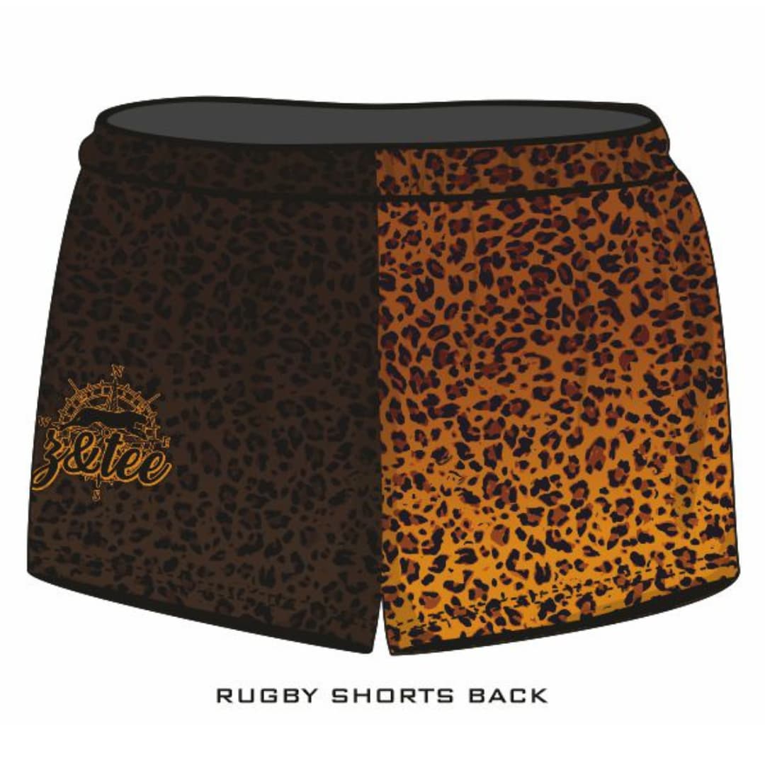 ★Pre-Order★ Rugby Shorts | Wild Side Leopard Print Z and TEE camping FISHING leopard leopard print quick dry spo-default spo-disabled sun sunsafe SWIMMING uv Women WOMEN'S DESIGNS Women's Fishing womens z&tee