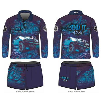 ★Pre-Order★ Rugby Shorts | Send It 4x4 Blue