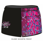 ★Pre-Order★ Rugby Shorts | Girls 4x4 Bush Pink Purple Black LJM Designs camping cape york CAPE YORK DESIGNS FISHING in stock LJM quick dry spo-default spo-disabled sun sun shirt sun shirts sunsafe SWIMMING uv Women WOMEN'S DESIGNS Women's Fishing womens z&tee