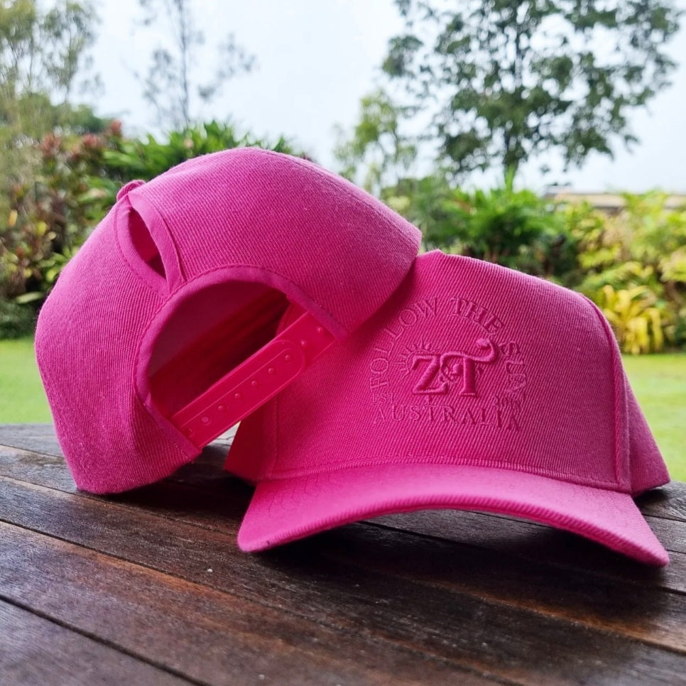 Follow the Sun Pink Ponytail Cap Country Trucker Caps Aussie Australia Australia Day Australian Country Trucker HAT lastchance spo-default spo-disabled Trucker western