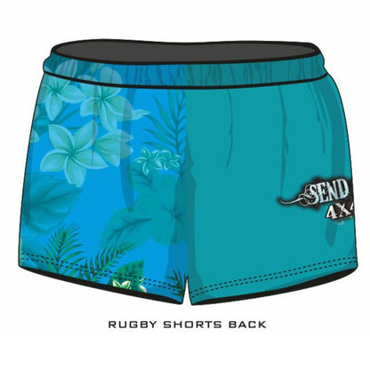 ★Pre-Order★ Rugby Shorts | Send It 4x4 Tropical Aqua