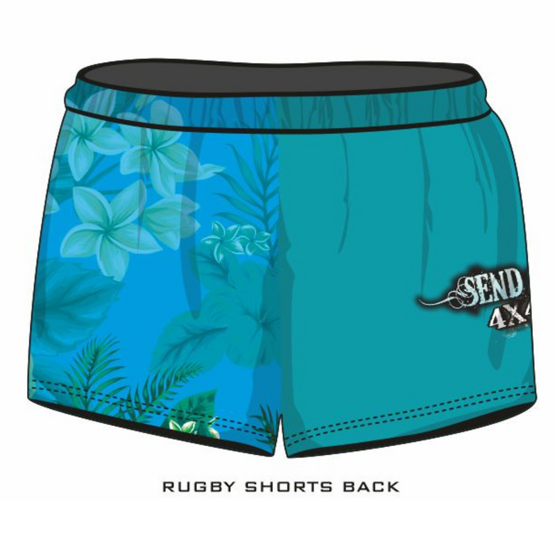 ★Pre-Order★ Rugby Shorts | Send It 4x4 Tropical Aqua LJM Designs camping cape york CAPE YORK DESIGNS FISHING in stock LJM quick dry spo-default spo-disabled sun sun shirt sun shirts sunsafe SWIMMING uv Women WOMEN'S DESIGNS Women's Fishing womens z&tee