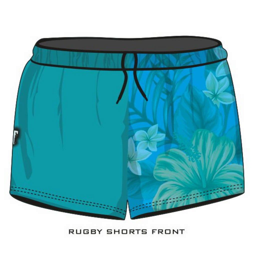 ★Pre-Order★ Rugby Shorts | Send It 4x4 Tropical Aqua LJM Designs camping cape york CAPE YORK DESIGNS FISHING in stock LJM quick dry spo-default spo-disabled sun sun shirt sun shirts sunsafe SWIMMING uv Women WOMEN'S DESIGNS Women's Fishing womens z&tee