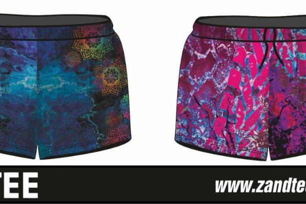 ★Pre-Order★ Rugby Shorts | Kaleidoscope Mandala Black Z and TEE camping FISHING LJM PATTERN AND PLAIN DESIGNS quick dry spo-default spo-disabled sun sunsafe SWIMMING uv Women WOMEN'S DESIGNS Women's Fishing womens z&tee