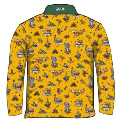 ★Pre-Order★ Australian | Straya Gold Fishing Shirt Z and TEE Australia Australia Day Australian camping COUNTRY WESTERN DESIGNS fishing LJM MEN'S DESIGNS mens Preorder quick dry spo-default spo-disabled sun sun shirt sun shirts sunsafe uv western