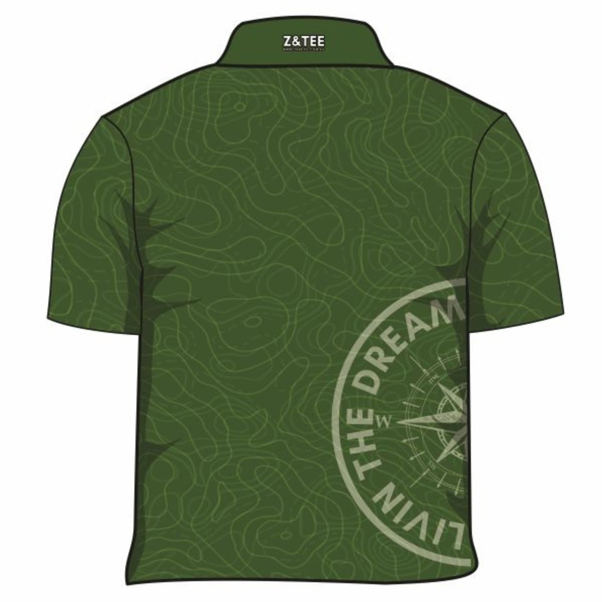 ★Pre-Order★ Compass | Topography Green Shirt Z and TEE adventure blue boys BOYS DESIGNS camping fishing LJM men MEN'S DESIGNS mens MEN’S DESIGNS PATTERN AND PLAIN DESIGNS plain plain colour Preorder quick dry spo-default spo-disabled sun sun shirt sun shirts sunsafe uv