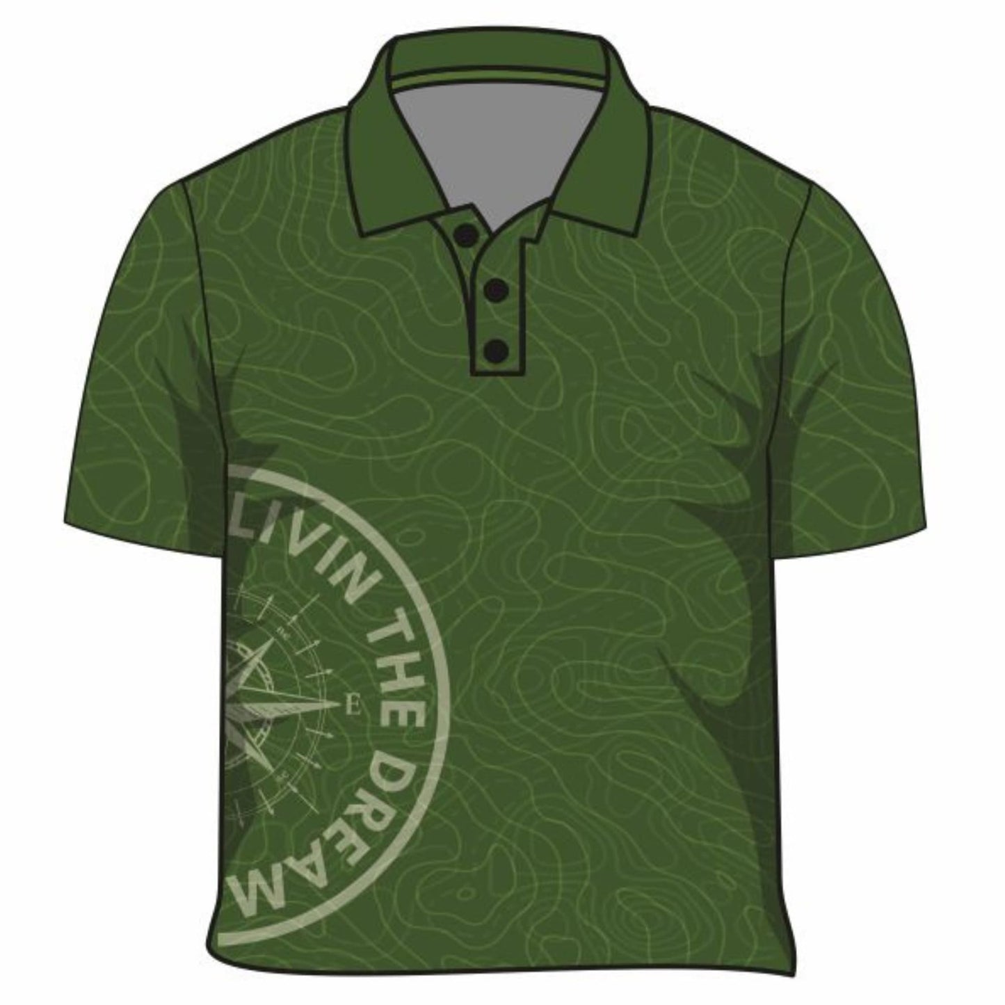 ★Pre-Order★ Compass | Topography Green Shirt Z and TEE adventure blue boys BOYS DESIGNS camping fishing LJM men MEN'S DESIGNS mens MEN’S DESIGNS PATTERN AND PLAIN DESIGNS plain plain colour Preorder quick dry spo-default spo-disabled sun sun shirt sun shirts sunsafe uv