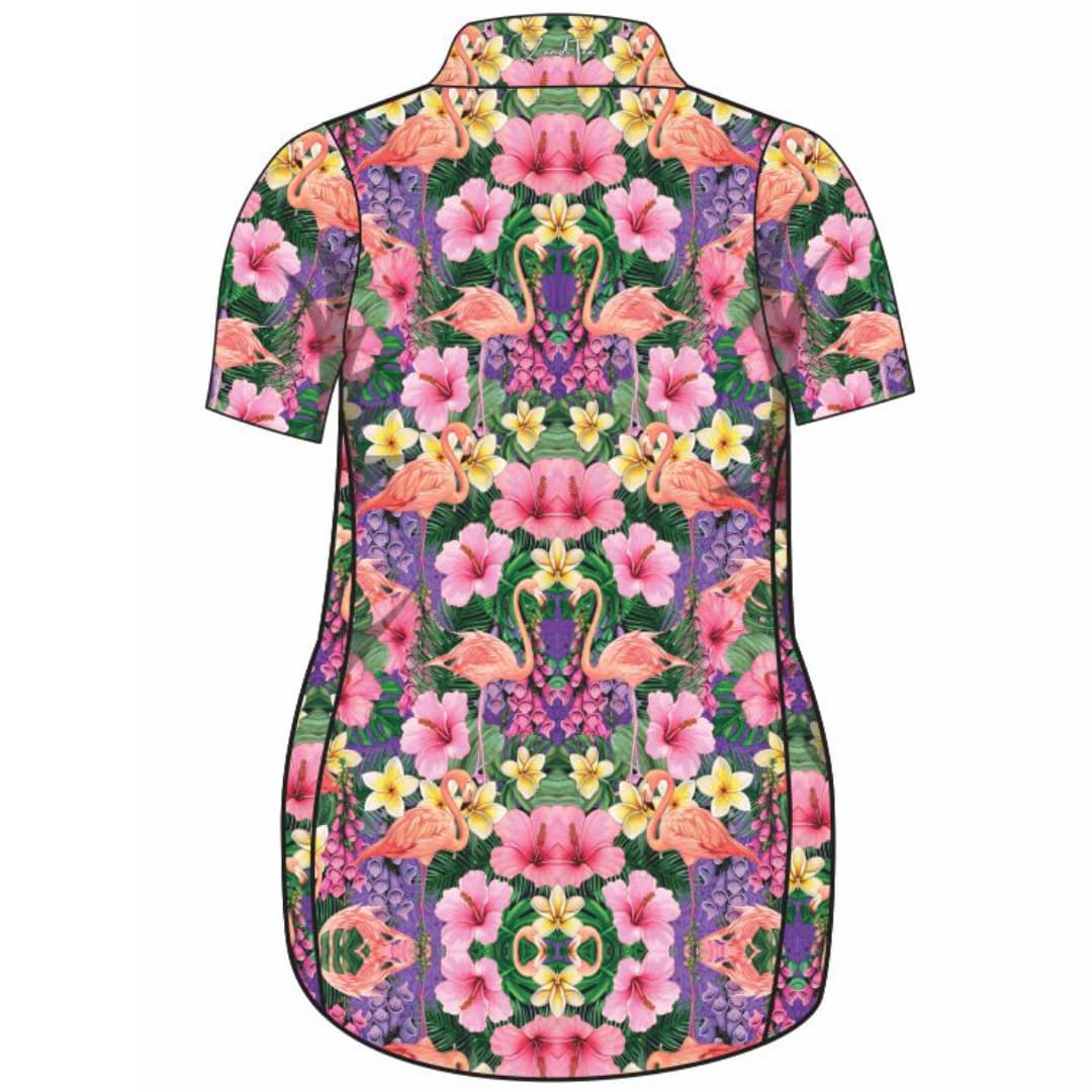 ★Pre-Order★ Tropical | Caribbean Flamingo Lifestyle Dress Z and TEE cruise Cruising girls PATTERN AND PLAIN DESIGNS tropical TROPICAL DESIGNS WOMEN'S DESIGNS womens