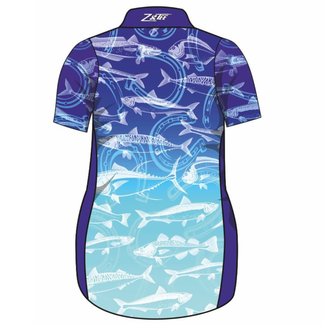 ★Pre-Order★ Fishing | Lucky Pattern Blue Lifestyle Dress Z and TEE competition FISH FISH DESIGNS FISHING fishing dress MATCHING matching dress PATTERN AND PLAIN DESIGNS PERSONALISED POCKETS Preorder reef reef fish