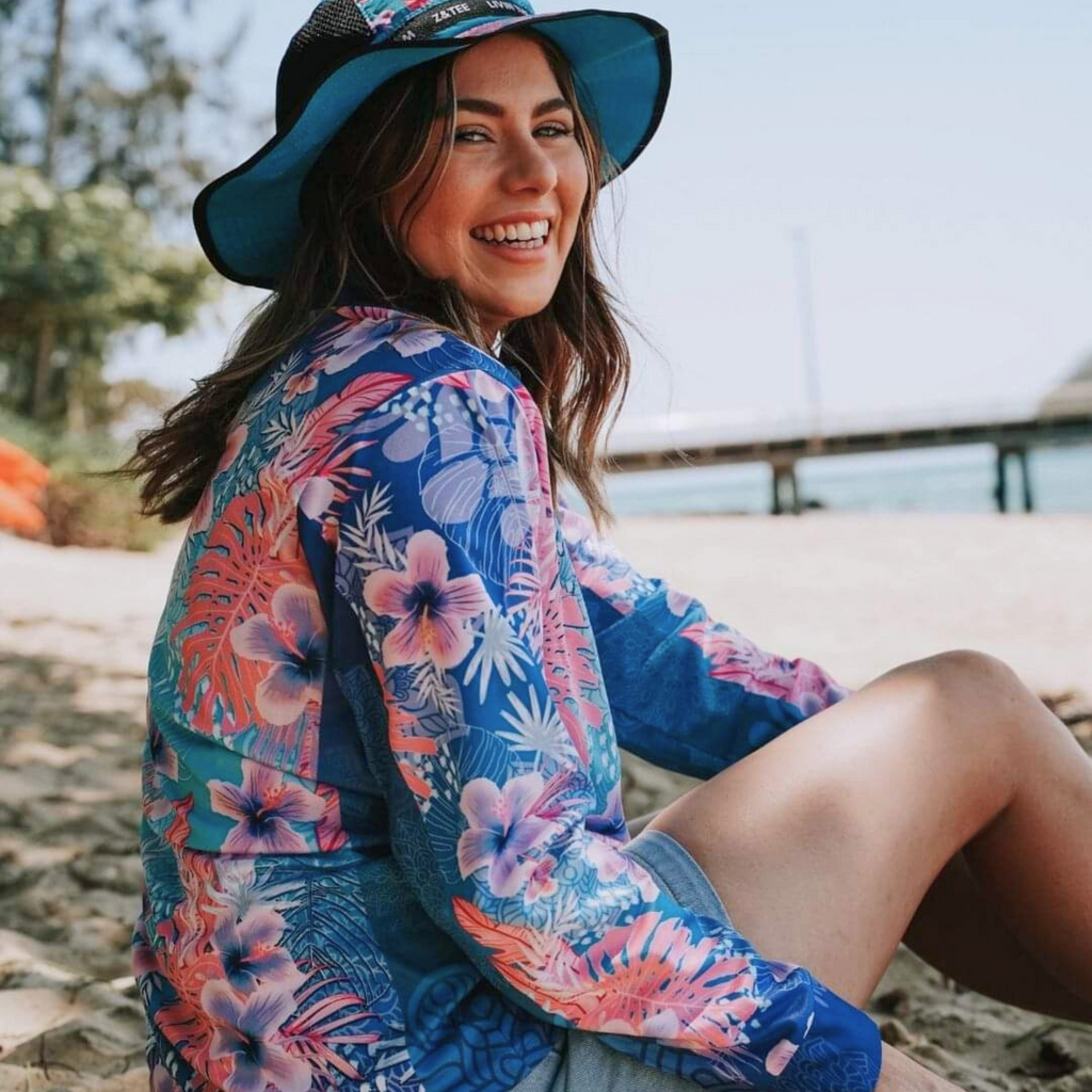 ★Pre-Order★ Tropical | Whitsunday Tropical Mandala Shirt Long or Short Sleeve Z and TEE blue camping cruise Cruising fishing FLORAL GIRL'S DESIGNS island ladies LJM MANDALA Preorder quick dry spo-default spo-disabled sun sun shirt sun shirts sunsafe tropical TROPICAL DESIGNS uv WOMEN'S DESIGNS womens