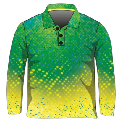 ★Pre-Order★ Pattern | Salt and Popper Mahi Mahi Fishing Shirt Z and TEE competition custom FISH FISH DESIGNS fish scales FISHING FISHING SHIRT fishing shirts green LJM men MEN'S DESIGNS mens PATTERN AND PLAIN DESIGNS Preorder quick dry reef fish spo-default spo-disabled sun sun shirt sun shirts sunsafe uv yellow