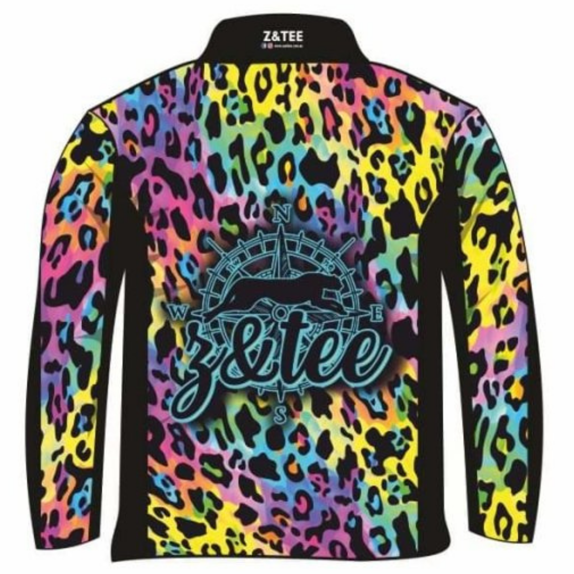 ★Pre-Order★ Leopard Print | Wild Side Electric Rainbow Leopard Shirt Z and TEE animal print bright camping colourful fishing GIRLS DESIGNS KIDS leopard leopard print LJM Preorder quick dry rainbow spo-default spo-disabled sun sun shirt sun shirts sunsafe uv WOMEN'S DESIGNS Women's Fishing Women's Fishing Shirt womens