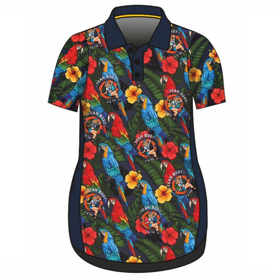 ★Pre-Order★ Yeah Buoy Tropical Parrot Navy Lifestyle Dress Z and TEE cruise Cruising girls MANDALA tropical TROPICAL DESIGNS WOMEN'S DESIGNS womens