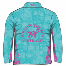 ★Pre-Order★ Follow the Sun | Tropical Turquoise Shirt Z and TEE camping cruise fishing Girls GIRLS DESIGNS LJM PATTERN AND PLAIN DESIGNS Preorder quick dry spo-default spo-disabled sun sun shirt sun shirts sunsafe tropical TROPICAL DESIGNS uv Women Women's Fishing Women's Fishing Shirt womens