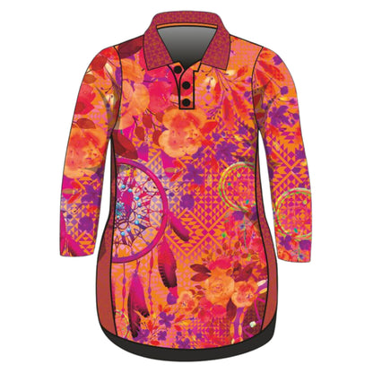 ★Pre-Order★ Western | Aztec Dreamcatcher Peach Lifestyle Dress Z and TEE FISHING girls ladies womens