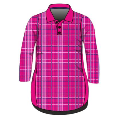 ★Pre-Order★ Pattern | Pink Tartan Blue Stripe Lifestyle Dress Z and TEE girls WOMEN'S DESIGNS womens