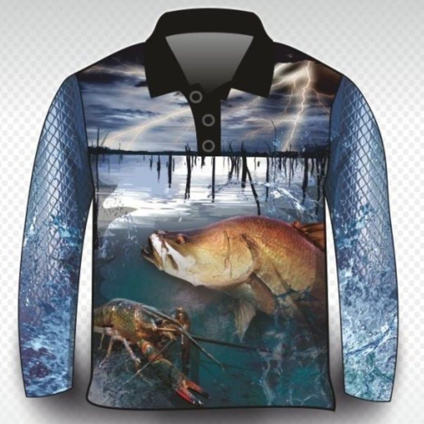 ★Pre-Order★ Fishing | Barramundi Tinaroo Barra Shirt Z and TEE barramundi blue boy boys BOYS DESIGNS FISH DESIGNS fishing LJM men MEN'S DESIGNS mens Preorder quick dry spo-default spo-disabled sun sun shirt sun shirts sunsafe uv