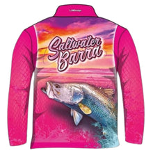 ★Pre-Order★ Fishing | Barramundi Saltwater Pink Shirt Z and TEE barramundi FISH DESIGNS fishing girls ladies LJM Preorder quick dry spo-default spo-disabled sun sun shirt sun shirts sunsafe uv womens