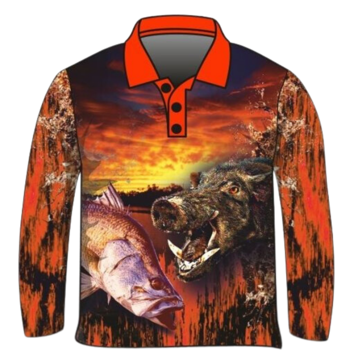 ★Pre-Order★ Hunting | Boars and Barra Shirt Z and TEE barramundi boy boys BOYS DESIGNS FISH DESIGNS fishing hog hogs hunting HUNTING DESIGNS KIDS LJM men MEN'S DESIGNS mens pig pig hunting Preorder quick dry spo-default spo-disabled sun sun shirt sun shirts sunsafe uv